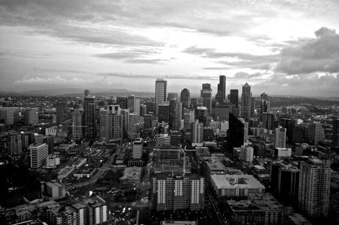 Day View from Space Needle Observationl Deck